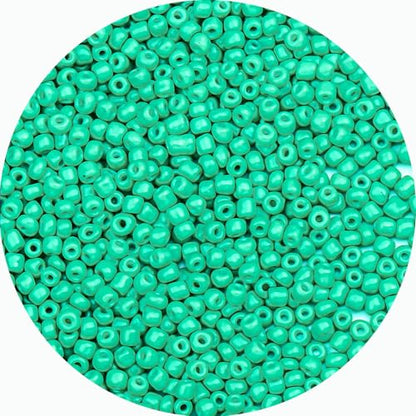 2mm Glass Seed Beads Bulk, Light Green 12/0 Tiny Round Seed Bead, Small Mini Pony Craft Beads for Bracelet Necklace Wrist Jewelry Making Beading Weaving DIY Crafts Supplies - color: Light Green
