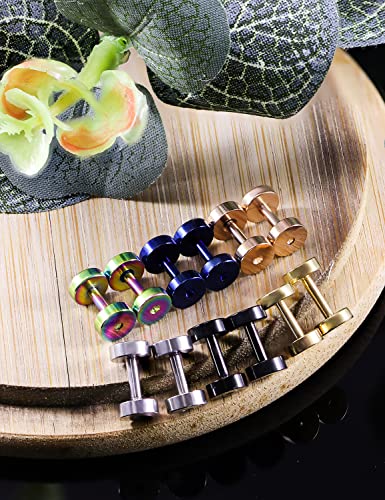 Vsnnsns 14G 12G 8G 6G 4G 2G 0G 00G Stainless Steel Ear Tunnels Screw Fit Ear Plugs Tunnels Gauges Set 1.6MM 2MM 3MM 4MM 5MM 6MM 8MM 10MM - color: 14G-1.6mm