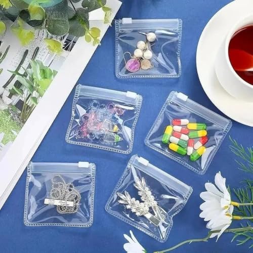 20-Pack Jewelry Storage Rolls – Reusable Zipper Bags for Accessories, Travel Essentials & Pill Organizer – Multifunctional Organizer Kit