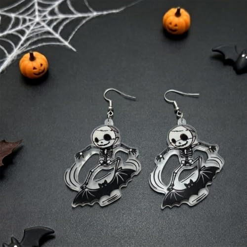 4th of July Earrings,Patriotic Dangle Stud for Women, Fourth of July Jewelry for Veterans Day - color: SKULL02