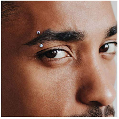 Pierced Owl - 16GA Stainless Steel Internally Threaded Claw Set Synthetic Opals Eyebrow Curved Barbell - style: Rose Gold/Opal White
