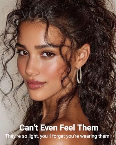 925 Sterling Silver Post Hoop Earrings Lightweight Twisted Hoop Earrings for Women Hypoallergenic Large Hoop Earrings 30/40/50MM - color: Silver, size: 40MM