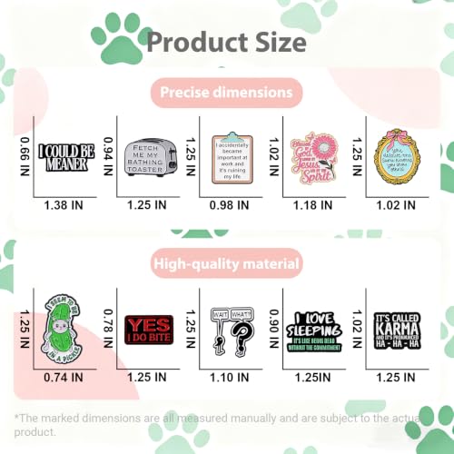 2/4/5/20pcs Funny Enamel Pins Bulk - Aesthetic Hard Enamel Lapel Pins Set, Art Brooches for Backpacks, Jackets, Hats, Bags, Lanyards, Cute Animal Pins for Adults, Kids, Women, Men - style: 20pcs Quote