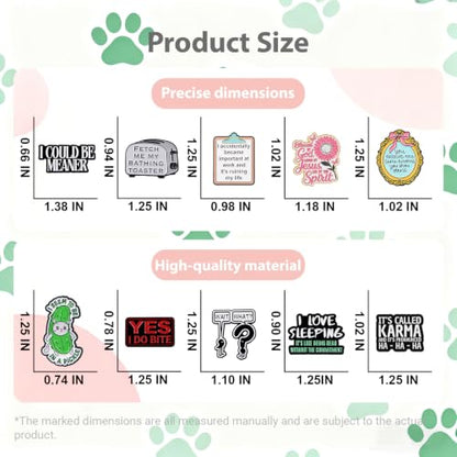 2/4/5/20pcs Funny Enamel Pins Bulk - Aesthetic Hard Enamel Lapel Pins Set, Art Brooches for Backpacks, Jackets, Hats, Bags, Lanyards, Cute Animal Pins for Adults, Kids, Women, Men - style: 20pcs Quote