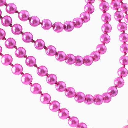 BABEYOND Long Pearl Necklace Faux Pearls Necklace Set Beaded Long Pearls Necklace 1920s Gatsby Costume Jewelry - color: Rose red