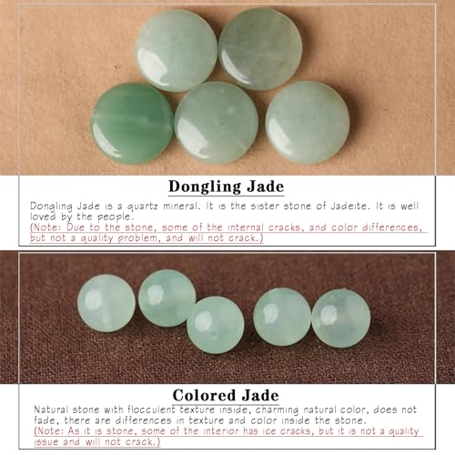 Natural Jade Stone Necklace, Adjustable Rope Chain Length Lucky Protection Friendship Charm Pendant Necklace for Women Friends Gifts