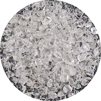 Natural Chip Stone Beads Crystal Quartz 5-8mm About 400 Pieces Irregular Gemstones Healing Crystal Loose Rocks Bead Hole Drilled DIY for Bracelet Jewelry Making Crafting (5-8mm, Clear Crystal Quartz) - color: Clear Crystal Quartz