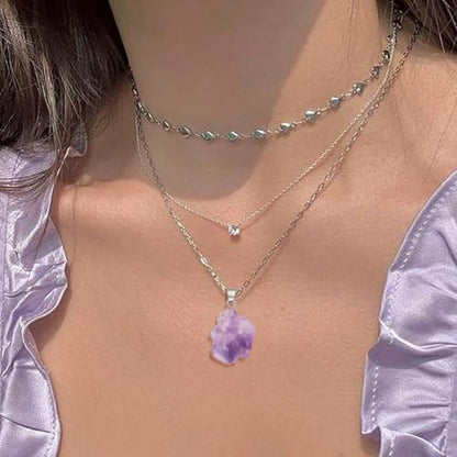 20Pcs Natural Irregular Amethyst Rock Stone Pendants Healing Crystal Chakra Gemstone Charms for Jewelry Making Hole: 4x4mm - color: 2-Purple Amethyst-Nugget