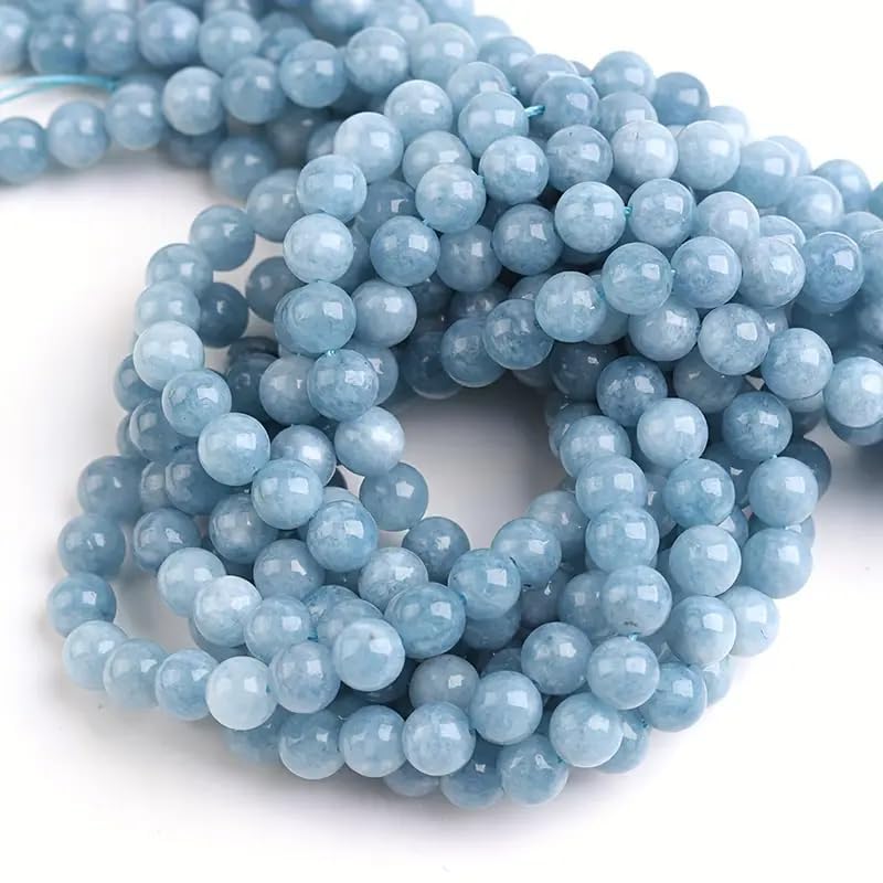 Zenkeeper About 180 Pcs Aquamarine Beads for Jewelry Making 4 MM Aquamarine Gemstones Loose Stone Beads - color: Aquamarine, size: 4MM, about 180pcs