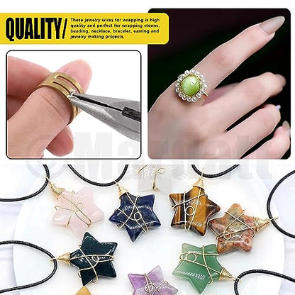 Mardatt 1488Pcs Jewelry Making Supplies Kit - Magnifying Glass, Pliers, Wires, Chain, Jump Ring Opener, Tweezers