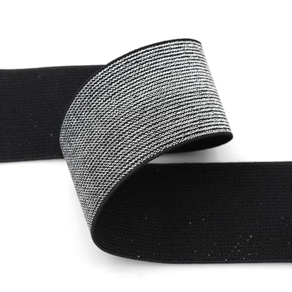 Women Wide Stretchy Waist Belts Elastic Cinch Belt for Dresses - color: Bling Black Silver Band Silver Buckle, size: Fit Waist 30"-32"