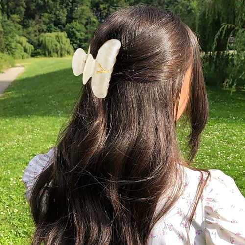 LILIE&WHITE Acrylic Letter Hair Clips For Women Stylish Y Initial Hair Claw | Alphabet Hair Clip Fashion Glitter Monogram Claw Clip Elegant And Durable Hair Accessory Large Hair Clips Y - color: HC22539Y