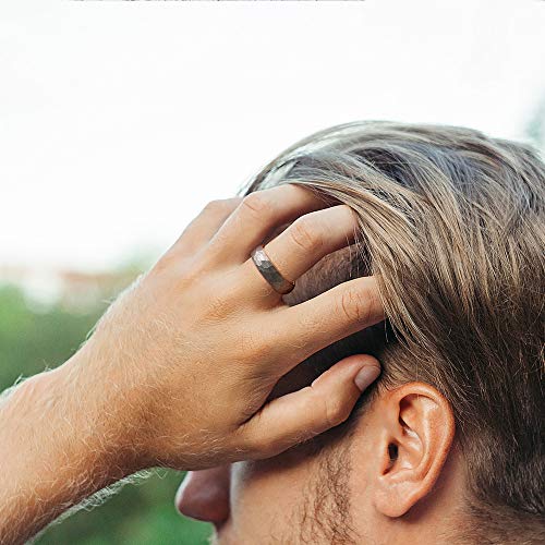 THREE KEYS JEWELRY Tungsten Wedding Band for Men Women Silver Polished | 1mm, 2mm, 4mm, 6mm, 8mm, Engagement Gift, Silver, Polished - color: Grey&Rose Gold 6mm