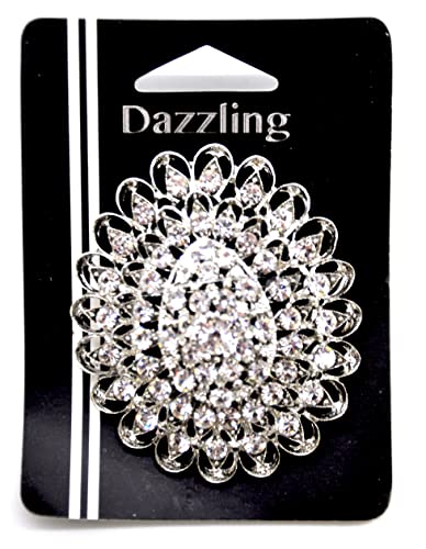 Belagio Enterprises 2 1/2-Inch Rhinestone Brooch | BW-171-182 - size: 2-1/2-Inch, style: BW-142