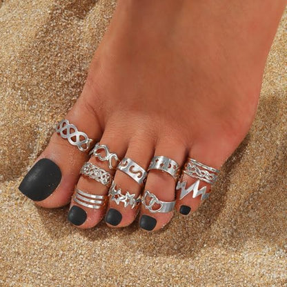 Toe Rings for Women Adjustable Toe Rings for Women Open Toe Ring Summer Beach Foot Jewelry - style: B - G