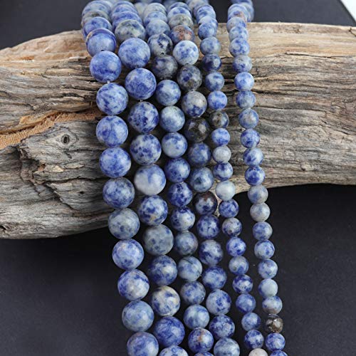 Natural Stone Beads 10mm Bule Sodalite Polished Round Smooth Gemstone Beads for Jewelry Making 15 Inch(Bule Sodalite,10mm) - color: Bule Sodalite, size: 10mm