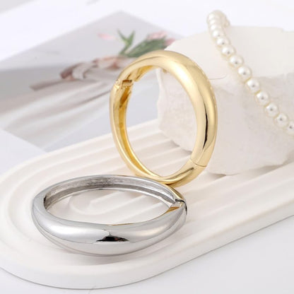 Chunky Gold Bangles Bracelets for Women Trendy Stack Statement Bangle Irregular Cuff Bracelets Fashion Jewelry Gift - color: Gold1+Silver1