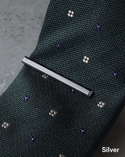 [TAVARAT] Tie Clip Tie Clips for Men Black Silver Light Gold Tie Bar Tie Pin Tps-163 - style: silver