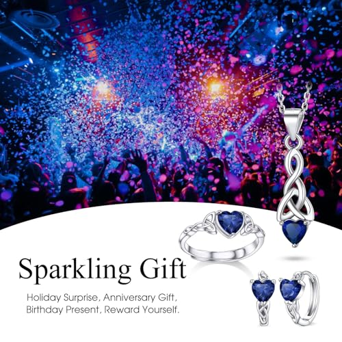 Bestyle 925 Sterling Silver Huggie Hoop Earrings Small Birthstone Hoop Earrings for Women Hypoallergenic Silver Huggie Earring,Great Birthday Earrings Gift for Daughter Wife Mom - color: 09-Blue Sapphire-Hoop