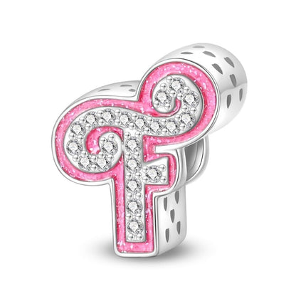 925 Sterling Silver Letter Charms Fits Pandora Bracelets Alphabet AZ Bead Charm for Bracelets Necklace with 5A Cubic Zirconia for Women Birthday Ceremony DIY Jewelry Gift - style: F