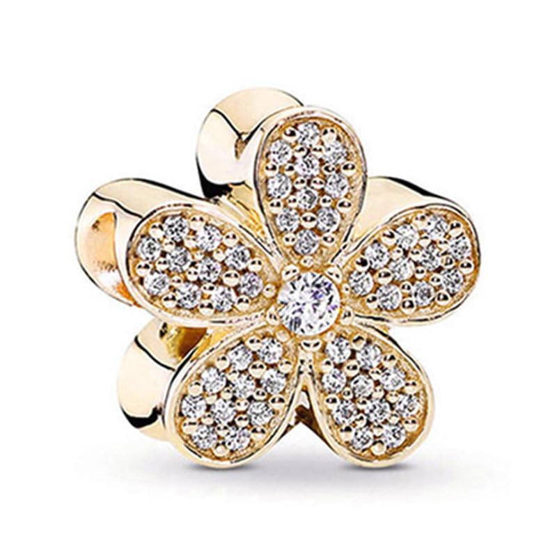 9 Pack Silver Spacer Beads Charms fit Bracelet, Heart Beads DIY Jewelry Gifts Women - color: A