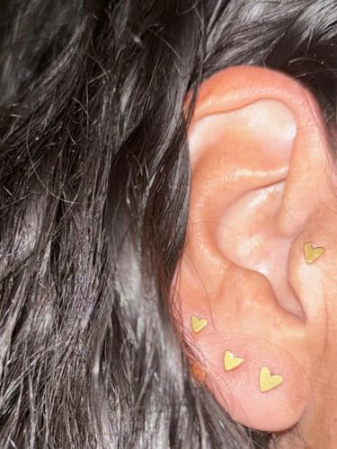 20g 16g Tragus Piercing Jewelry Helix Earrings Threadless Flat Back Earrings for Women Forward Helix Cartilage Earring Tragus Jewelry Medusa Labret Lip Piercing Jewelry Lip Studs 16 Gauge 8mm - color: B5 - threadless 16g 6mm - gold