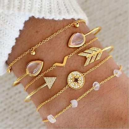 NEWITIN 69 Pieces Gold Jewelry Set for Women Fashion Costume Jewelry Gold Plated Necklace Bracelet Earrings Set for Women - color: Gold Jewelry Set