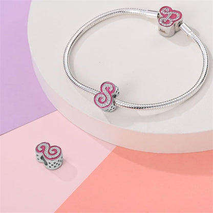 925 Sterling Silver Letter Charms Fits Pandora Bracelets Alphabet AZ Bead Charm for Bracelets Necklace with 5A Cubic Zirconia for Women Birthday Ceremony DIY Jewelry Gift - style: S