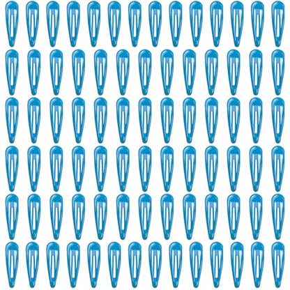 ELANE 80 Pcs Metal Snap Hair Clips for Women,Small Snap Barrettes for Women Girls Thick Fine Hair (Blue) - color: Blue