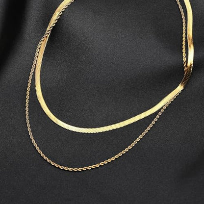 YANCHUN Layered Necklaces for Women Gold Necklace Stack Star Heart Choker Dainty Necklace Love Heart Chain Jewelry Gifts for Women - color: colornam:B1-Gold