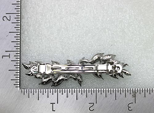 Faship Gorgeous Champagne Rhinestone Crystal Small Flower Barrette Clip - color: Champagne?