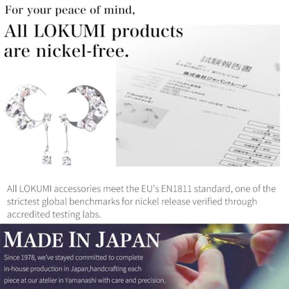 LOKUMI Preciosa Crystal Crescent Earrings | Nickel-Free Hypoallergenic Bijou Earrings | 24K Gold, 18K Pink Gold & Silver Plated, 4 Colors tp-60 - color: 24K Gold Plated & Brown