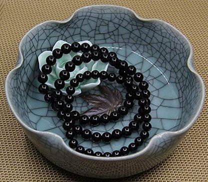 Angelstones Gemstones 6mm Round Beads Healing Crystal Bracelet for women | Natural Gemstone, Handmade Gifts for Women, Healing Crystal Round Beaded Stretch Bracelets, Unisex Jewelry for Women and Men - color: Black Tourmaline