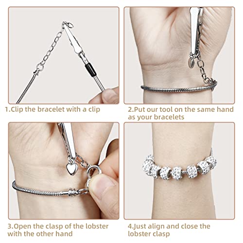 20 Pieces Snake Chain Charm Bracelet with Bracelet Helper Adjustable Snake Charm Bracelet Chains with Heart Lobster Clasp Extender Chain DIY Bracelet Chain for Women Jewelry Making Gifts Supplies - color: 20Pcs Snake Chain Bracelet with Bracelet Helper