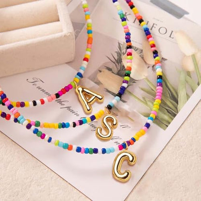 Colorful Initial Necklaces Gifts for Girls Kids Teens, 6-18 Year Old Girl Birthday Gift Teen Girl Gifts Trendy Stuff Gold Bubble Letter Pendent Necklace Jewelry - style: H