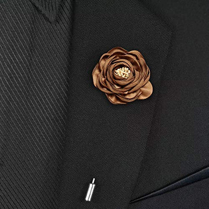 60Pcs Flat Round Tray Lapel Pin,Stainless Steel Safety Pins Stick Pins Brooch Pin Needle Suit Tie Hat pin Scarf Badge for DIY Costume Jewelry Making Accessories - color: Gold, Silver