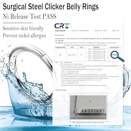 THUNARAZ 14G Hoop Belly Button Rings for Women CZ Clicker Navel Piercing | Surgical Stainless Steel Belly Navel Rings, Hoop Heart Butterfly Dangle Belly Piercing Jewelry - color: Silver Tone-Heart