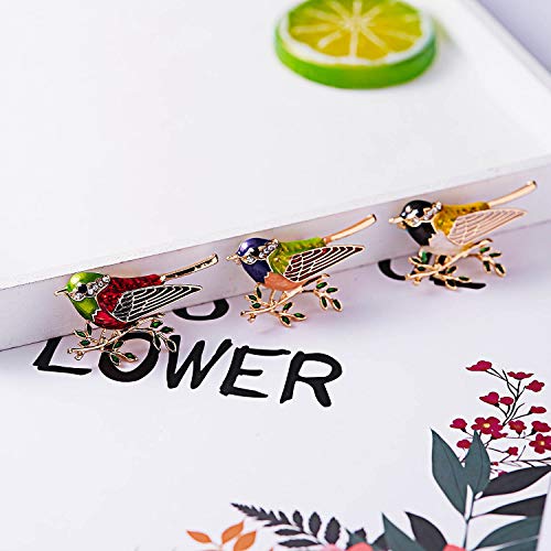 Fashion Cute Crystal Swallow Brooches Pin Bird Shape Corsage Jewelry (3PCS)