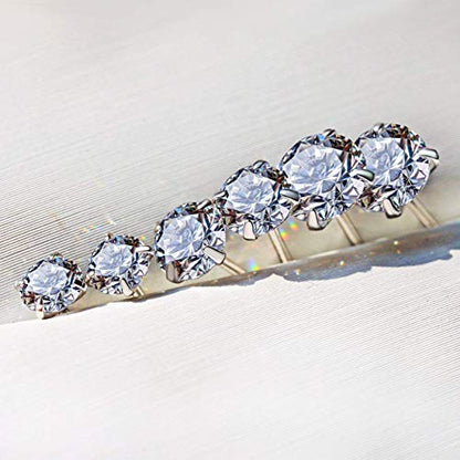 925 Sterling Silver Earrings, Cubic Zirconia Stud Earrings, Diamond Stud Earrings for Women - color: *925 Sterling Silver - 4mm, 5mm, 6mm