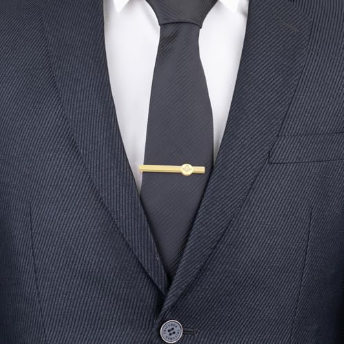 Tie Clips for Men 3Pcs Tie Bar Clip Set Personalized Gifts Suitable for Wedding Anniversary Business - style: 3pcs Freemason