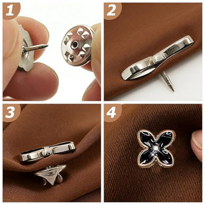 24Pcs Pearl Brooch Pins for Women, Sweater Shawl Clips for Cardigans Shirts Jeans Skirts Waist Decoration