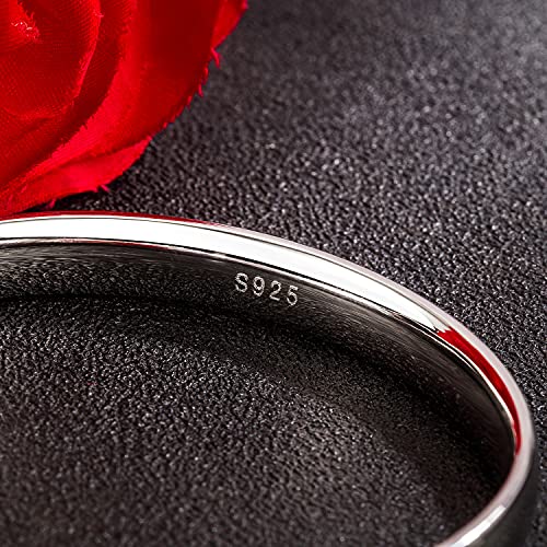 Dankadi Minimalism Women Men 925 Sterling Silver Bracelet Width 7-8MM Diameter 60-65 mm Solid Smooth On Bangle Cuff Fashion Fine Jewelry Gifts - color: Width 8MM 1 Piece, size: 2.77 inches