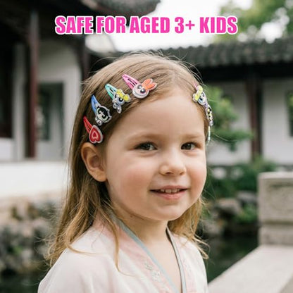 Powerpuff Girls Hair Accessories Set with Hair Clips & Bows - color: Powerpuff Girls