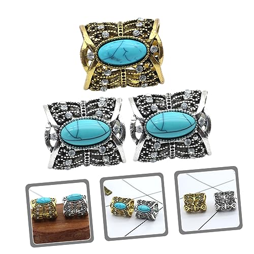 VALICLUD Vintage Rhinestone Scarf Clips 3Pcs Hollow Shawl Buckle Clasps for Women Wedding Party Daily Wear Fashion Scarf Accessories
