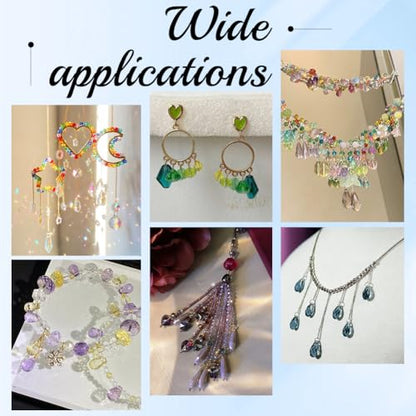 PH PandaHall Faceted Teardrop Charms, 70pcs, 14 Colors, 20mm, AB Color | Glass Crystal Pendants, Glass Charms Beads, For Necklace Earring Bracelet, For DIY Jewelry Craft Making