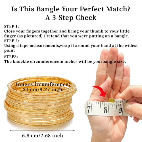 Gold Bangles for Women, 12 Pcs Boho Stackable Bracelets Multi Layer Textured Chunky Bracelets Jewelry Set for Women - color: Style B- 17 pcs gold