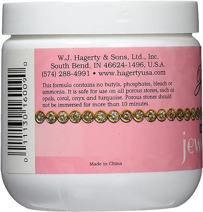 Hagerty Jewel Clean Concentrate, Jewelry Cleaner Solution with Brush and Dipping Basket for Diamonds, Gold, Platinum, and More, Kosher Certified Jewelry Cleaner, 8 Oz.