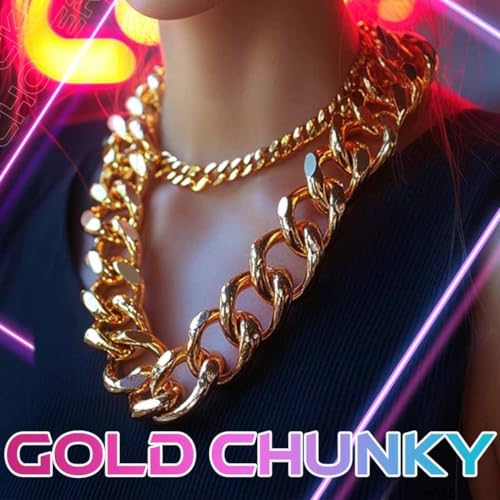 CLOACE Chunky Choker Necklace Gold Cuban Link Necklaces Chain Fashion Jewelry for Women - color: G-B