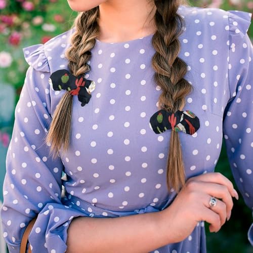 Coil Hair Ties for Thin Hair Llama Alpaca Cactus, Light-Grip Spiral Scrunchies, No-Slip Ponytail Holders That Add Volume and Fullness - color: Style (855)