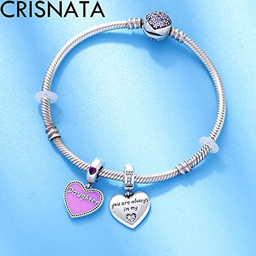 925 Sterling Silver Mothers Day Series Charms - Artist, Autism, Mother Daughter & Baby Foot Charms, Mom Crown & Nana Beads - Fits European Bracelet or Necklace - Gifts for Family, Lovers & Friends - color: Mother Daughter Double Heart Split Charms